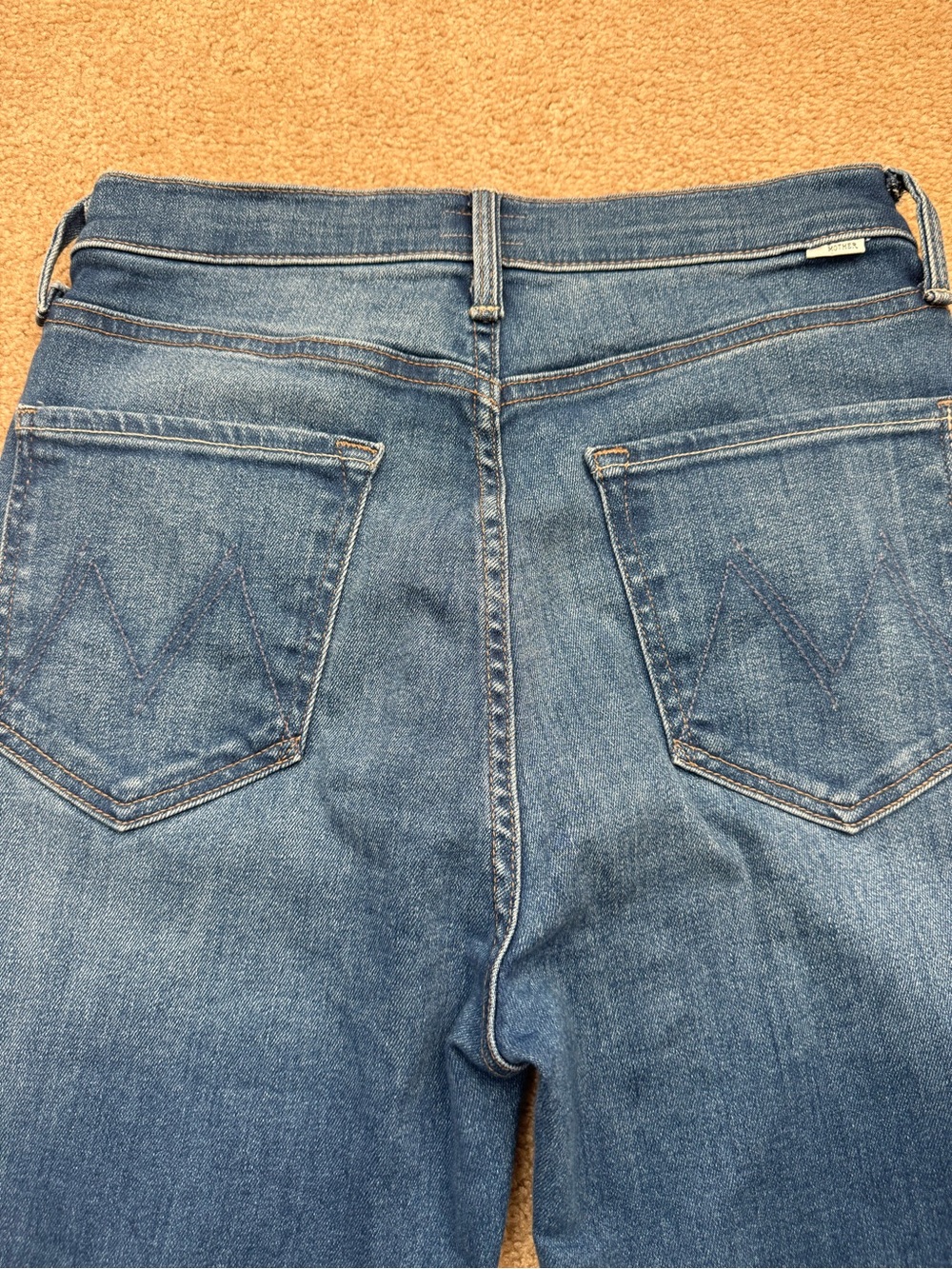 MOTHER High Waisted Rider Skim Straight Leg in Hue Are You? Jeans Size 28 - Picture 5 of 11